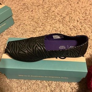 Black Zebra Shimmer Print